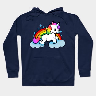 Cute Kawaii Unicorn On Cloud Gift For Unicorn Lovers Hoodie